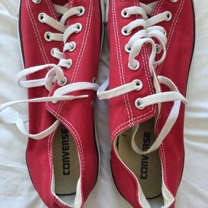 Converse Red Canvas Sneakers